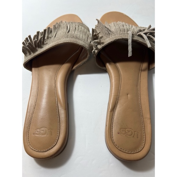 UGG Tan Fringe Sandals - Picture 5 of 9